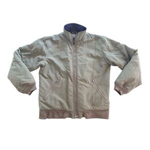 L.L.Bean Olive Green Full Zip Jacket Coat Lightweight Casual Outdoor‎
